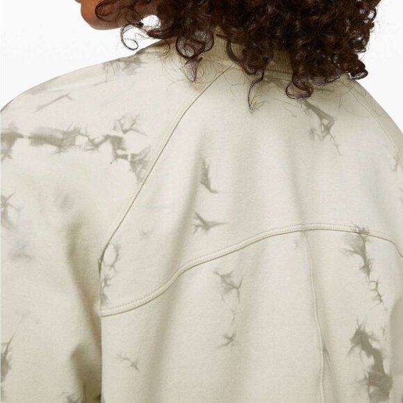 Lululemon Ready to Roll Crew Shibori Dove Grey Cement Grey sweatshirt sz Medium - Picture 8 of 13